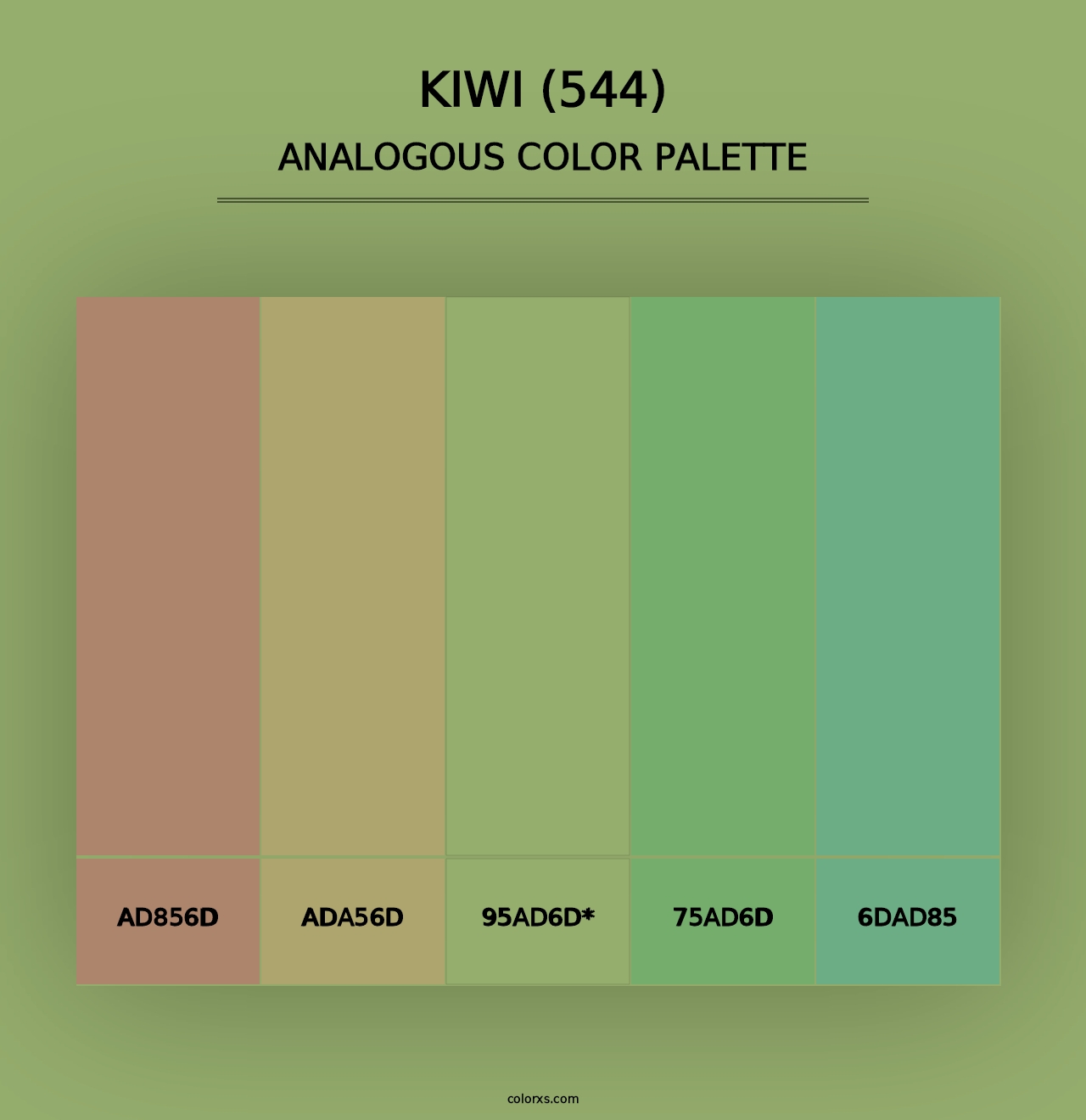 Kiwi (544) - Analogous Color Palette