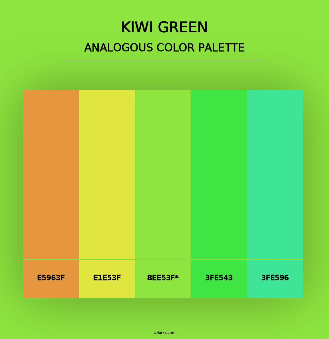 Kiwi Green - Analogous Color Palette