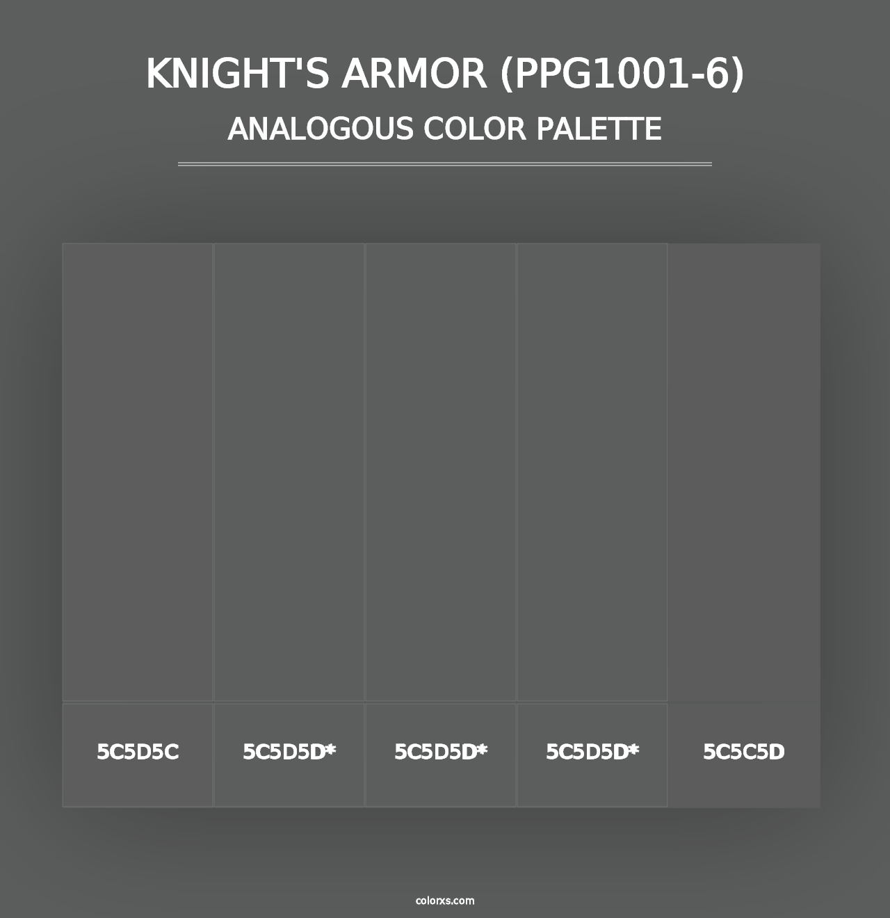 Knight's Armor (PPG1001-6) - Analogous Color Palette