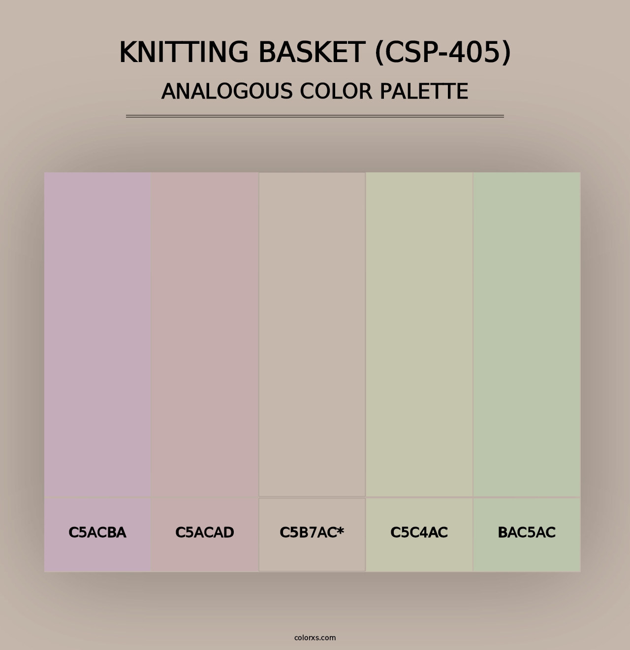 Knitting Basket (CSP-405) - Analogous Color Palette