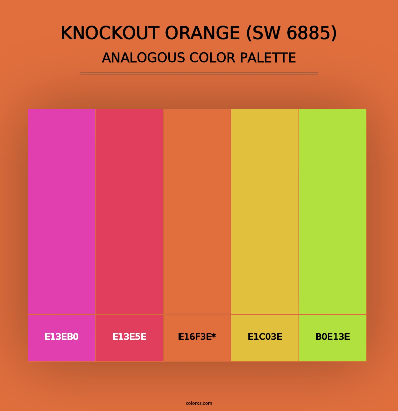 Knockout Orange (SW 6885) - Analogous Color Palette