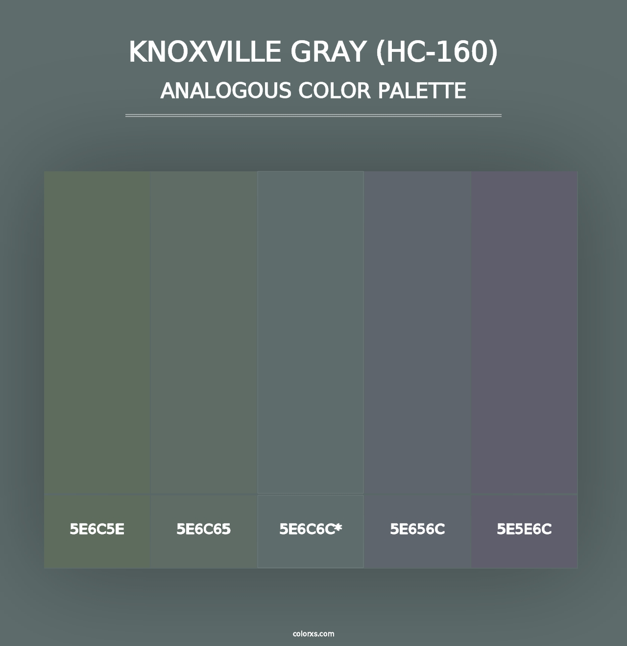 Knoxville Gray (HC-160) - Analogous Color Palette