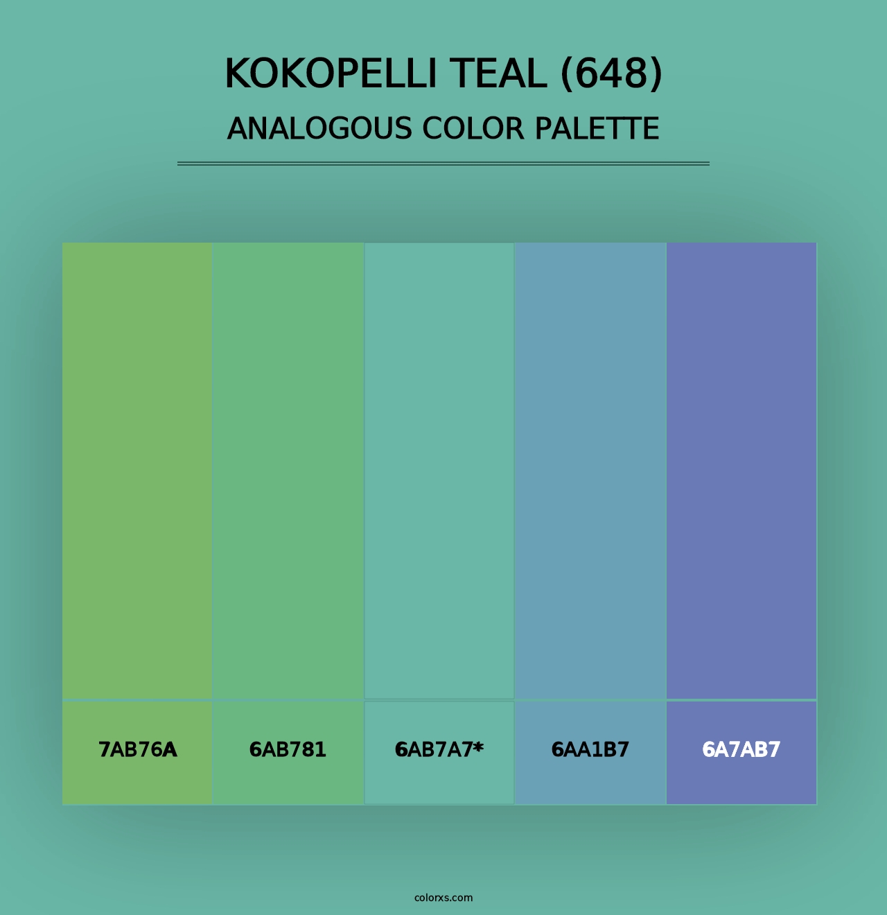 Kokopelli Teal (648) - Analogous Color Palette