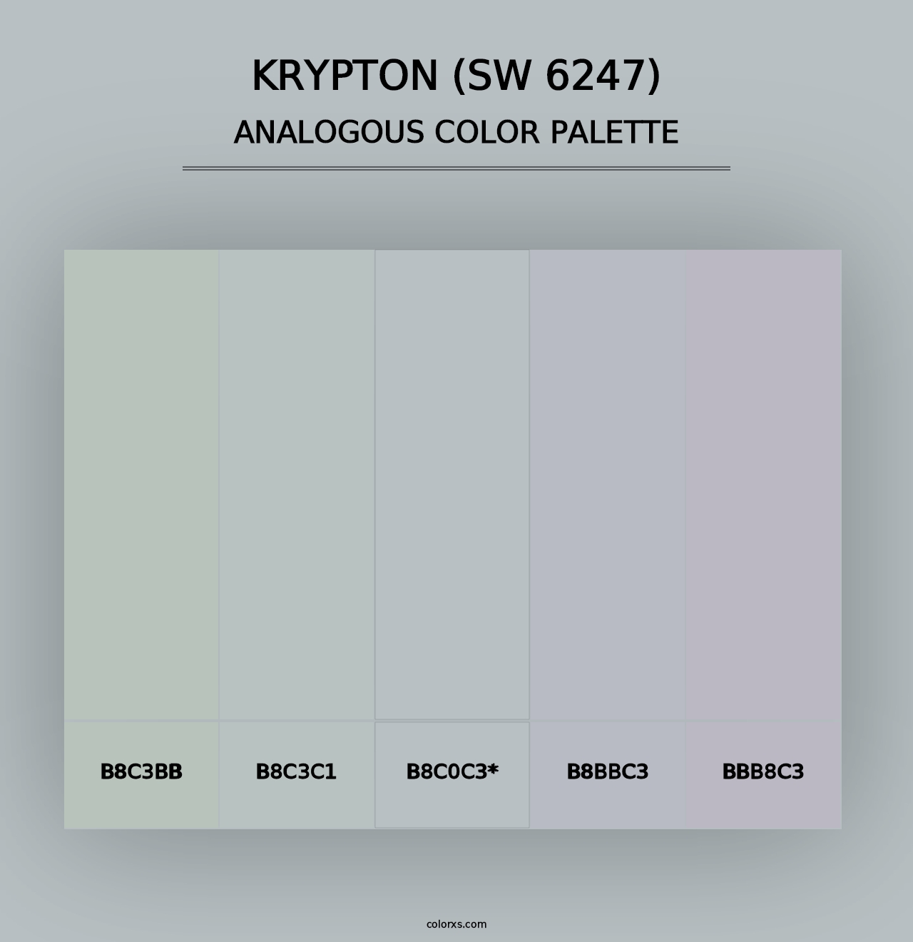 Krypton (SW 6247) - Analogous Color Palette