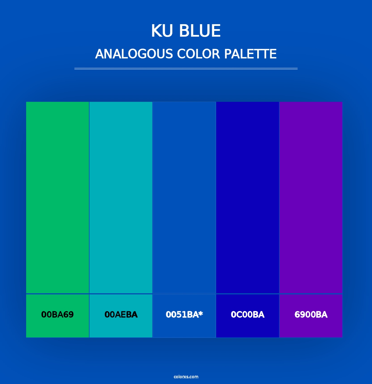 KU Blue - Analogous Color Palette