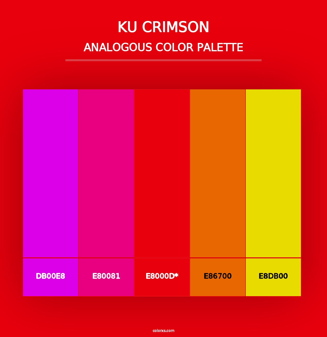 KU Crimson - Analogous Color Palette