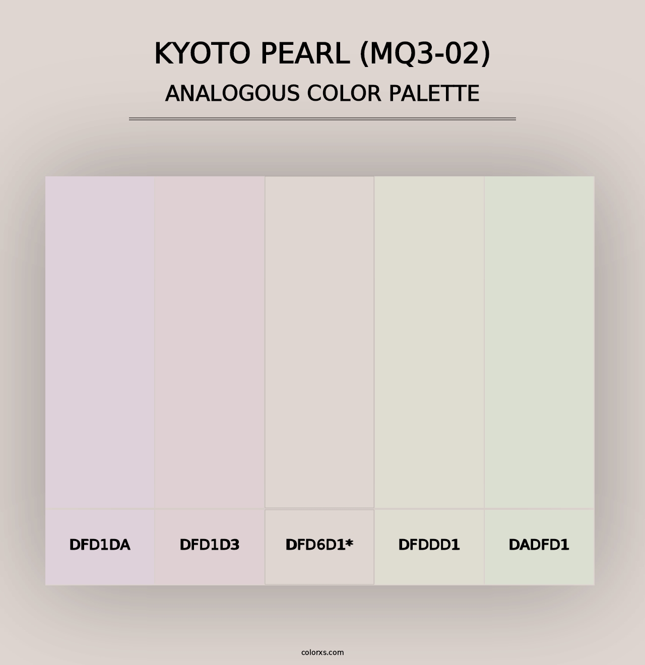 Kyoto Pearl (MQ3-02) - Analogous Color Palette