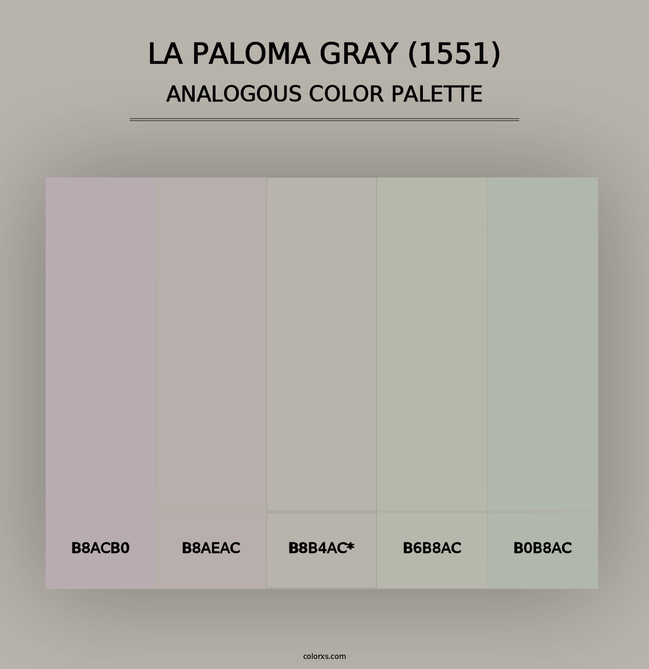 La Paloma Gray (1551) - Analogous Color Palette