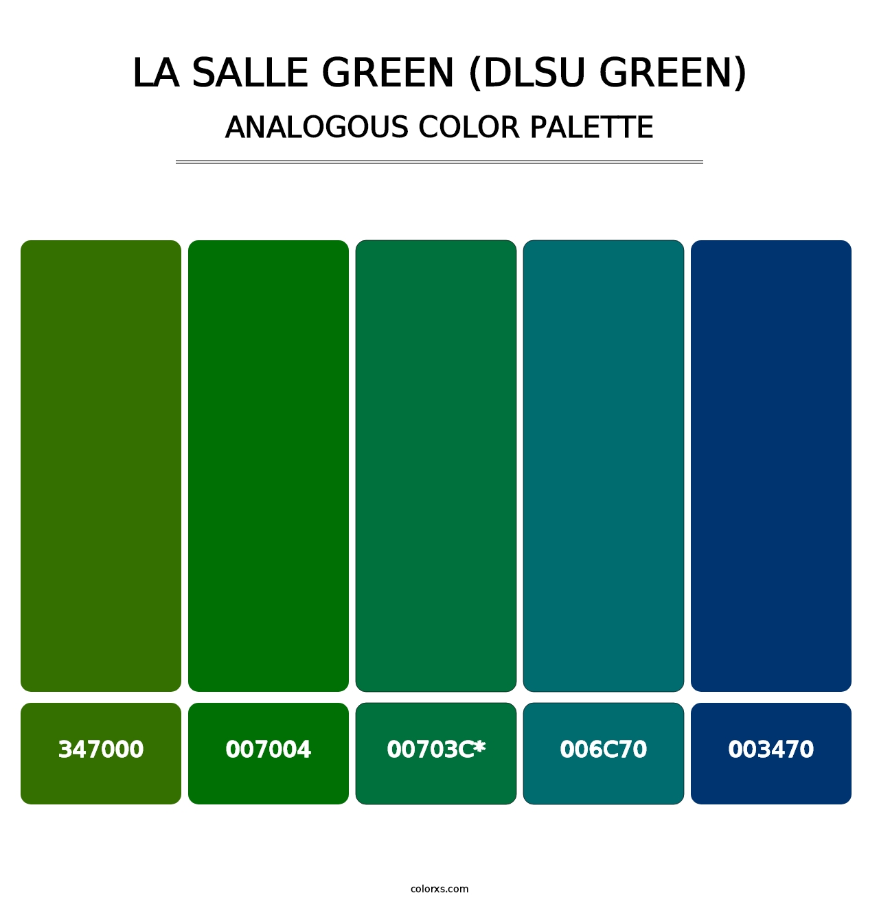 La Salle Green (DLSU Green) color palettes - colorxs.com