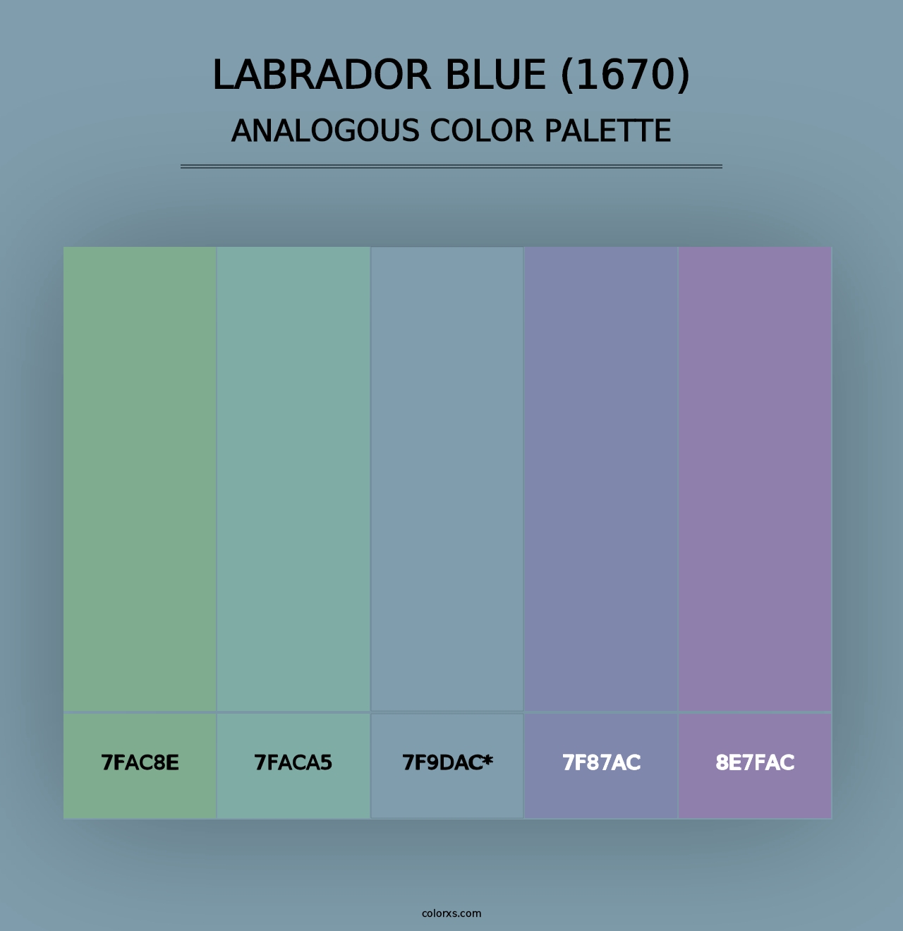 Labrador Blue (1670) - Analogous Color Palette