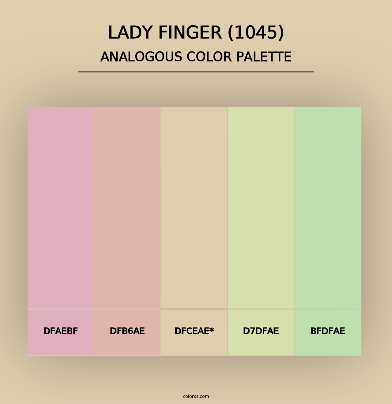 Lady Finger (1045) - Analogous Color Palette