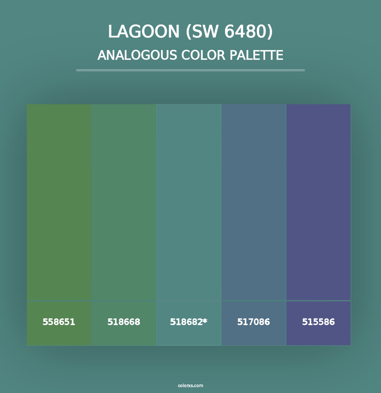 Lagoon (SW 6480) - Analogous Color Palette