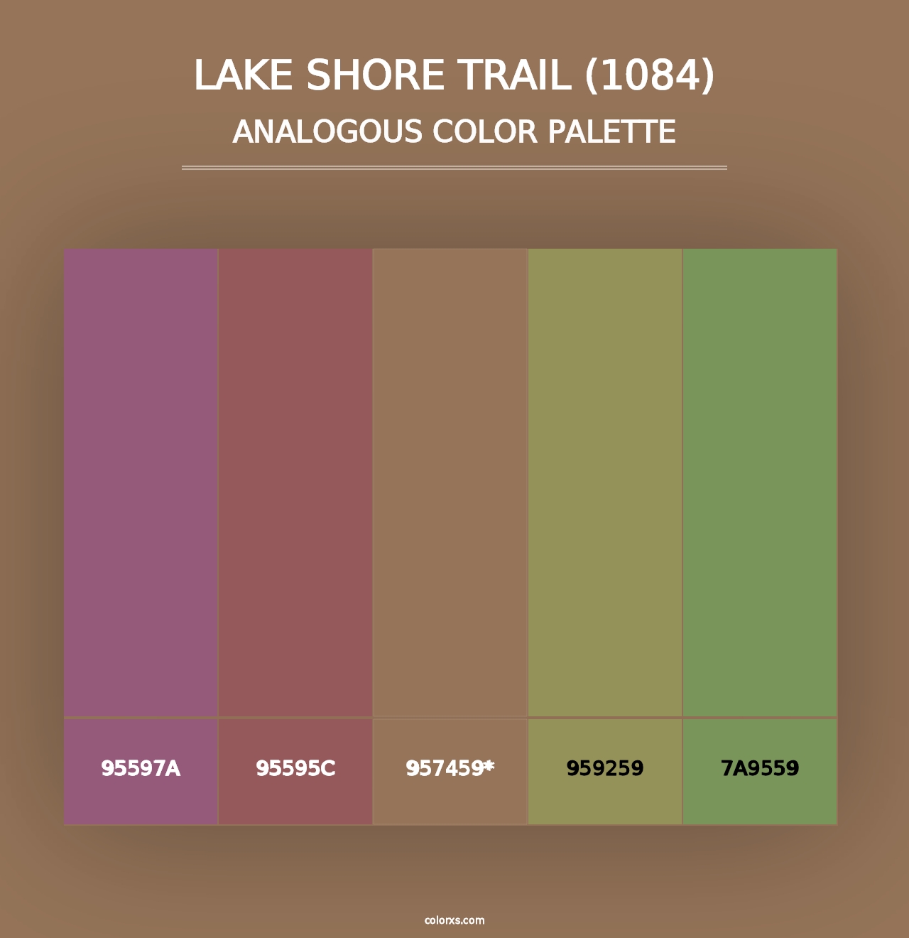 Lake Shore Trail (1084) - Analogous Color Palette