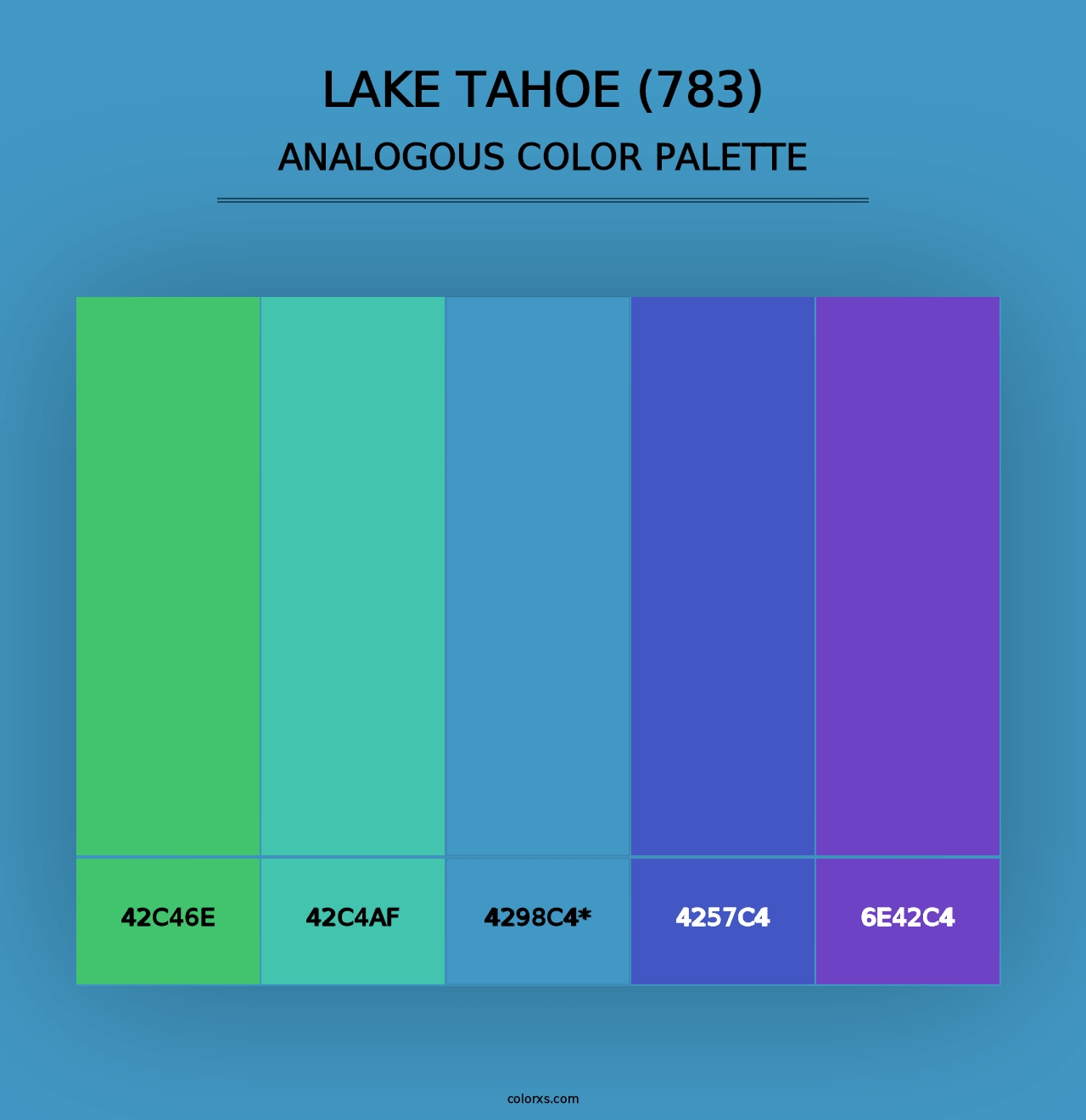 Lake Tahoe (783) - Analogous Color Palette