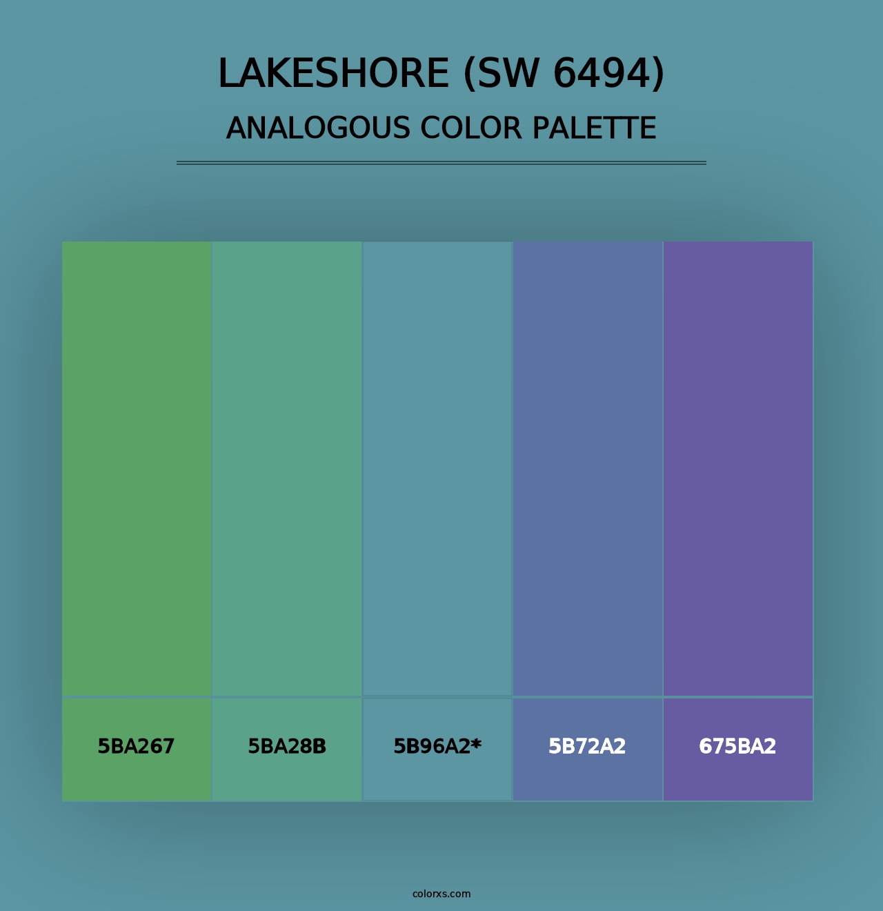 Lakeshore (SW 6494) - Analogous Color Palette