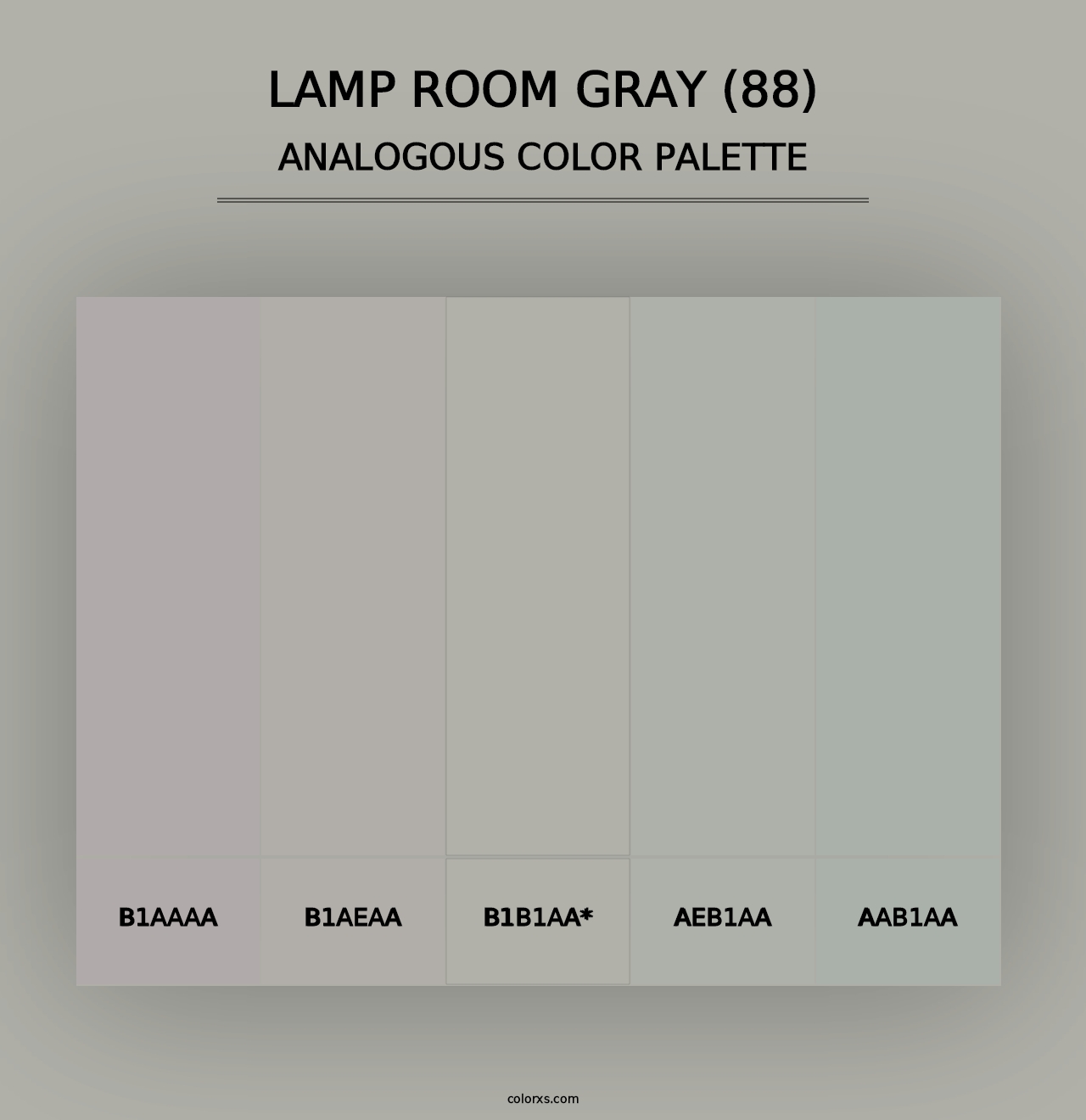 Lamp Room Gray (88) - Analogous Color Palette