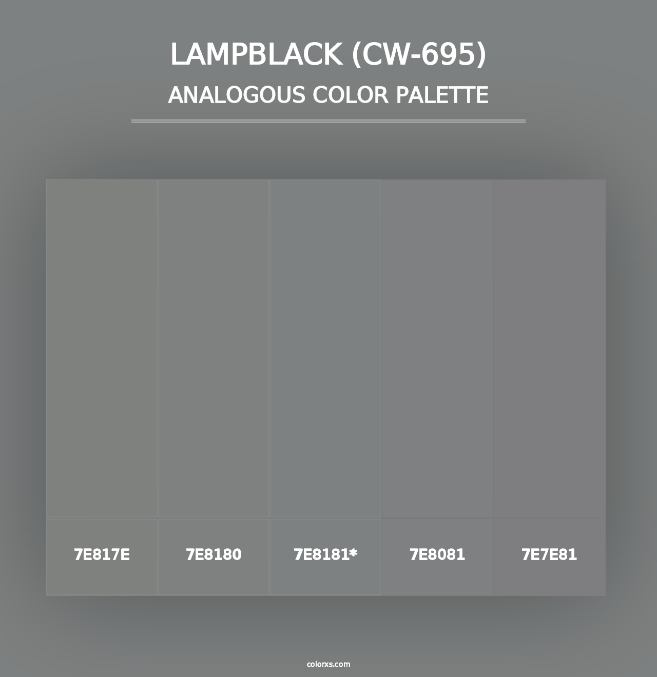 Lampblack (CW-695) - Analogous Color Palette