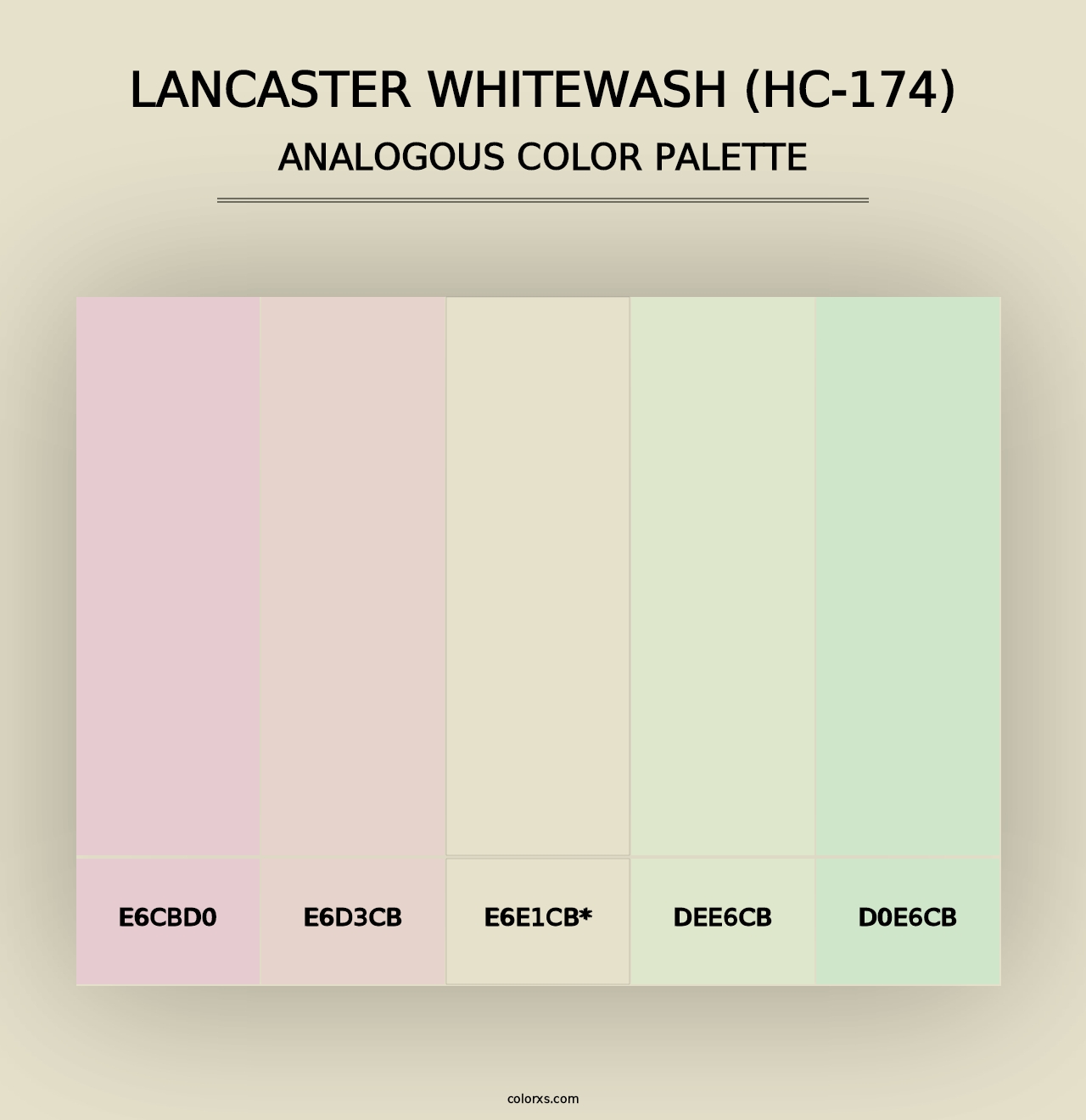 Lancaster Whitewash (HC-174) - Analogous Color Palette