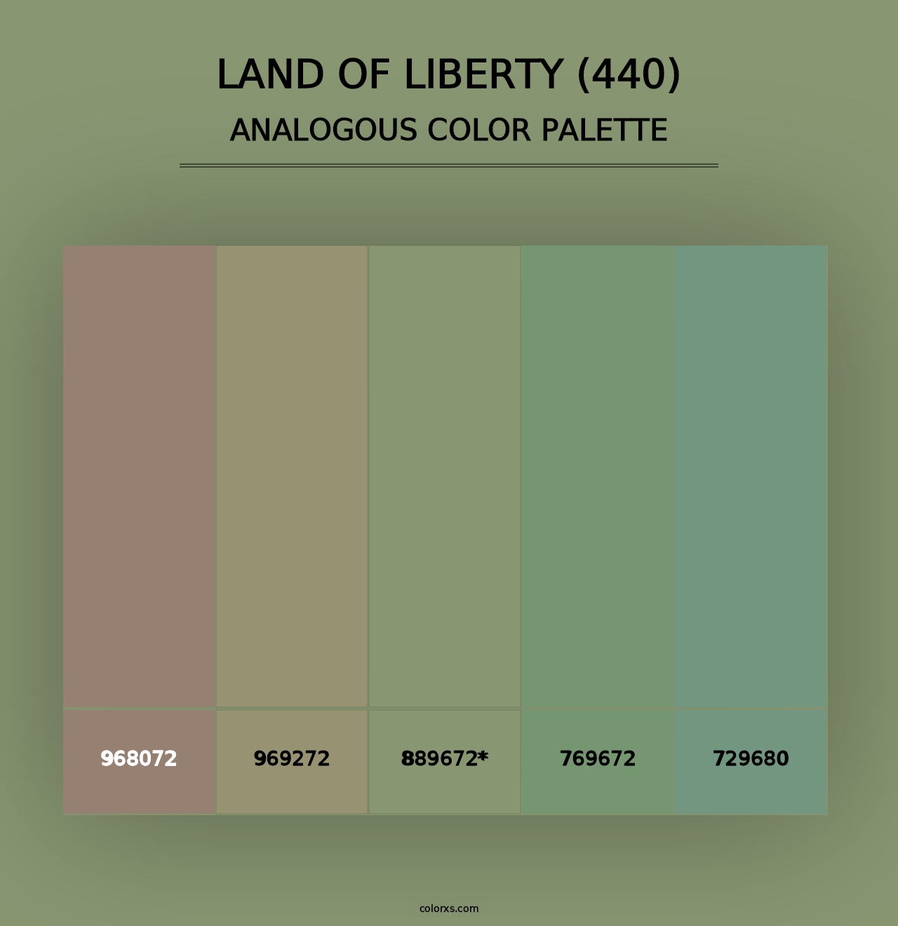 Land of Liberty (440) - Analogous Color Palette