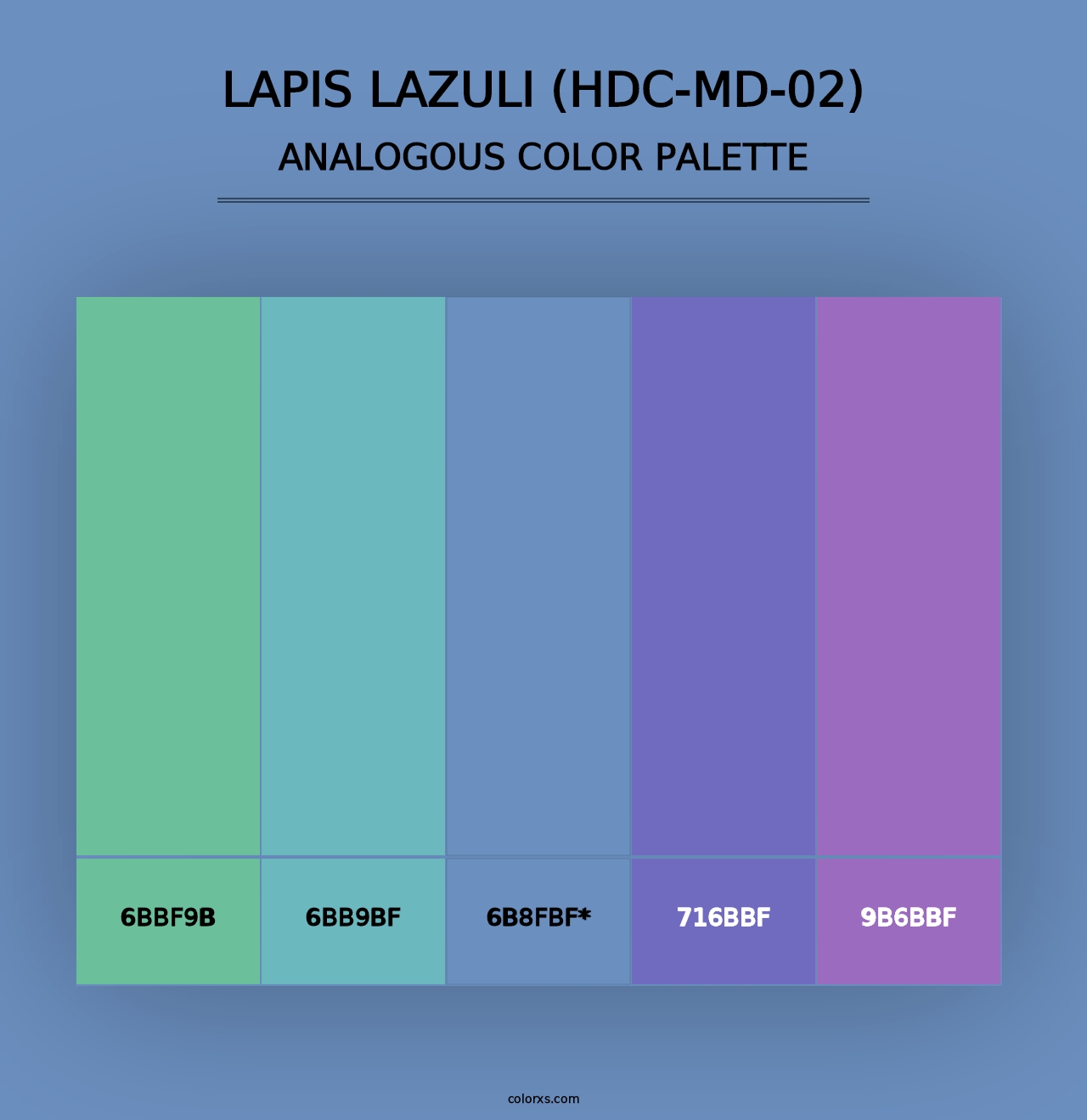 Lapis Lazuli (HDC-MD-02) - Analogous Color Palette