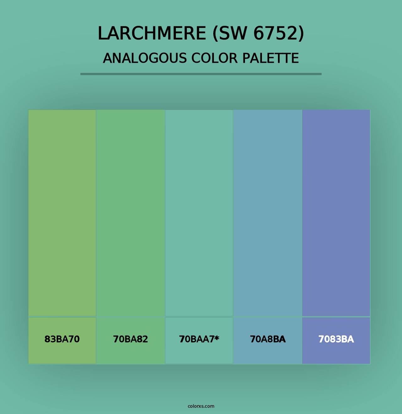 Larchmere (SW 6752) - Analogous Color Palette