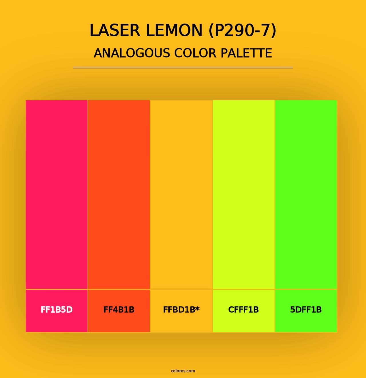 Laser Lemon (P290-7) - Analogous Color Palette