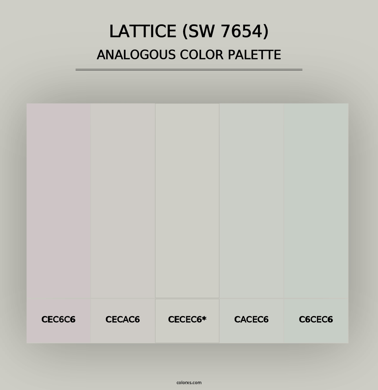 Lattice (SW 7654) - Analogous Color Palette