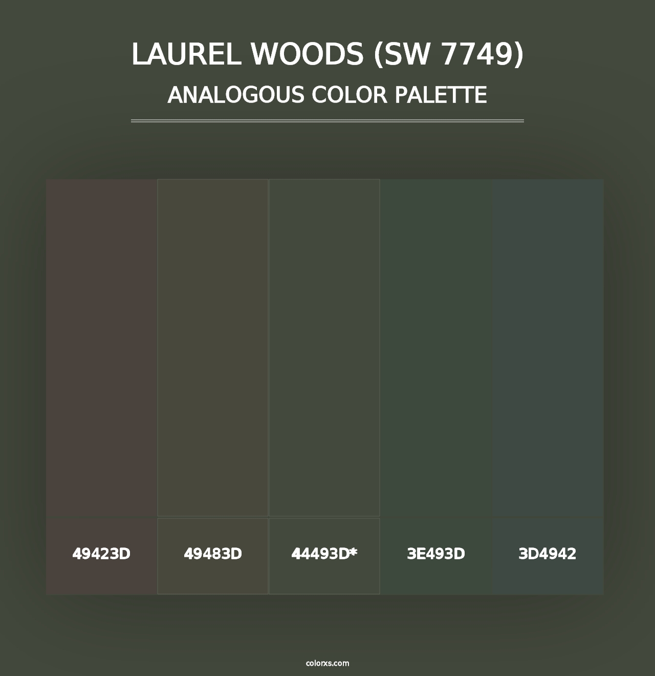 Laurel Woods (SW 7749) - Analogous Color Palette