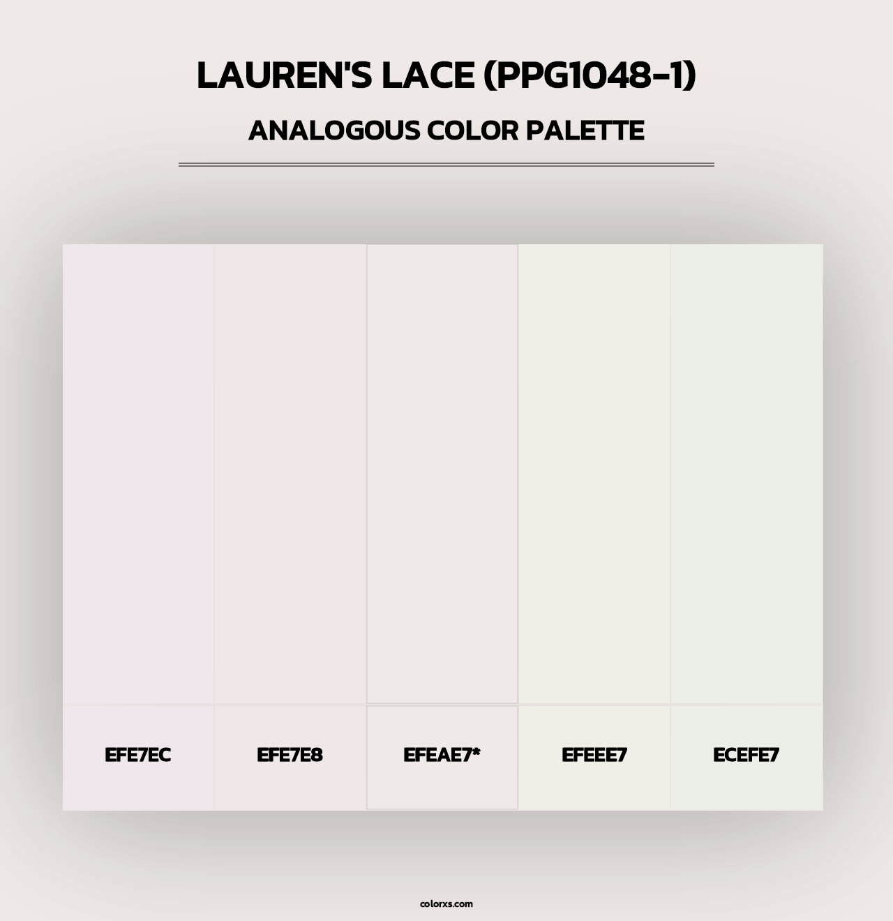 Lauren's Lace (PPG1048-1) - Analogous Color Palette