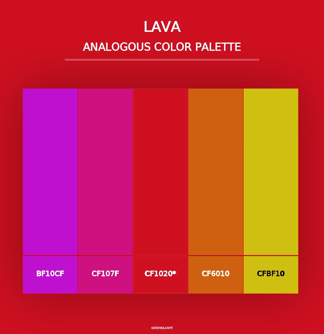 Lava - Analogous Color Palette