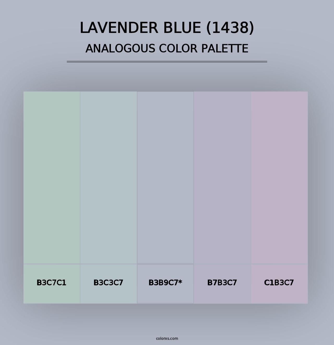 Lavender Blue (1438) - Analogous Color Palette