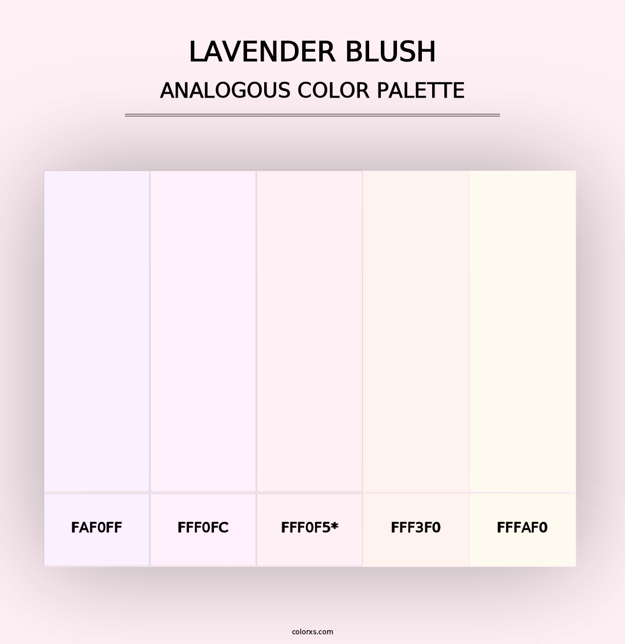 Lavender Blush - Analogous Color Palette