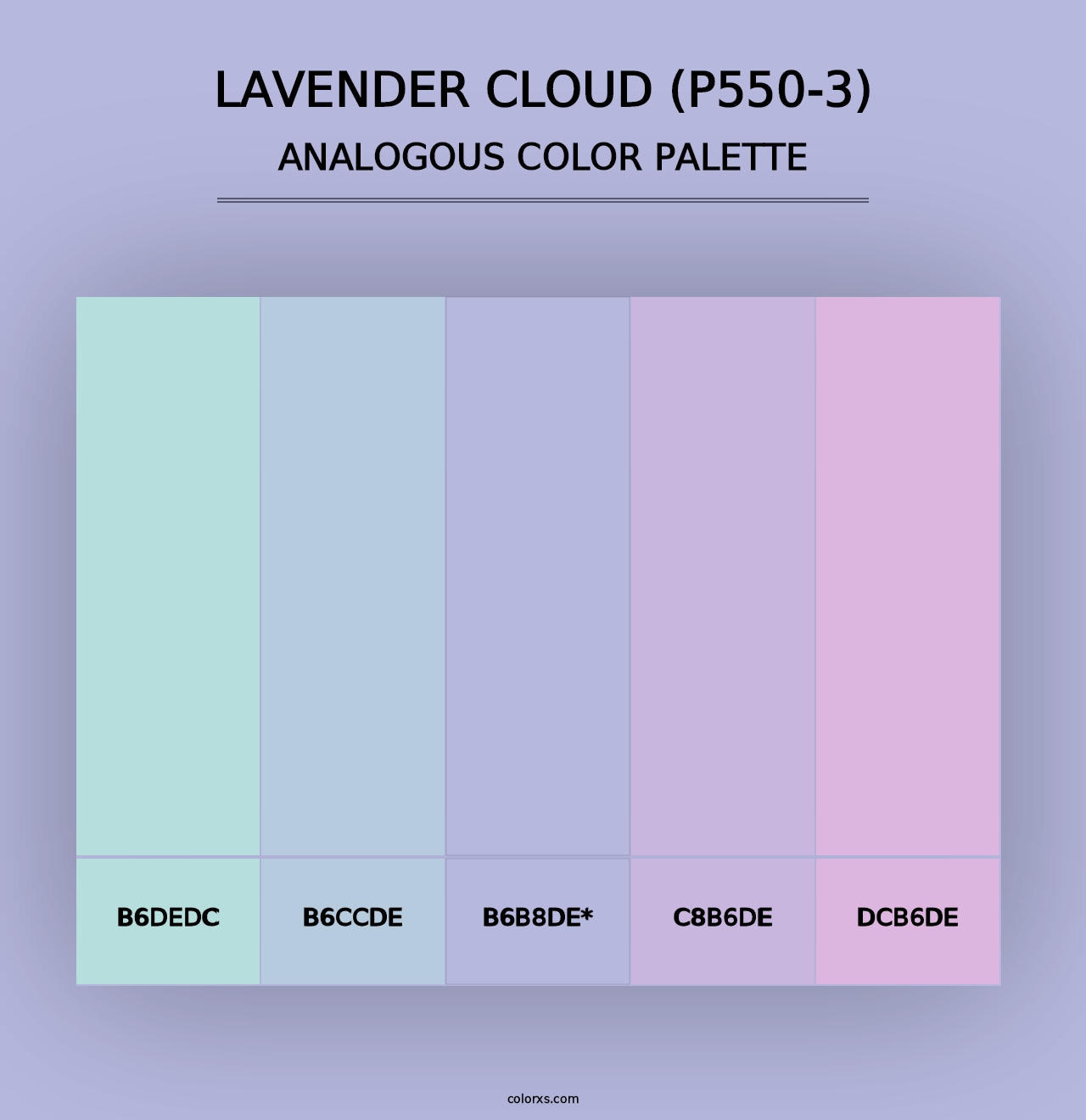 Lavender Cloud (P550-3) - Analogous Color Palette