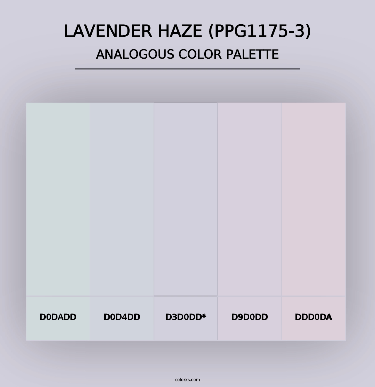 Lavender Haze (PPG1175-3) - Analogous Color Palette