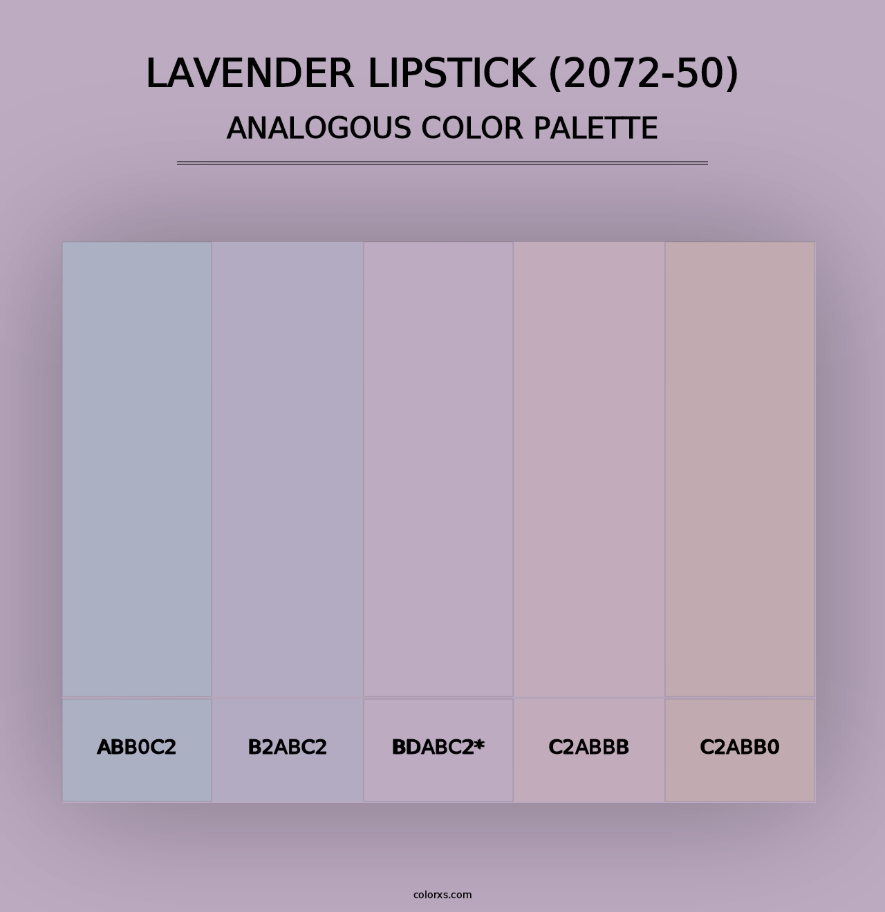 Lavender Lipstick (2072-50) - Analogous Color Palette