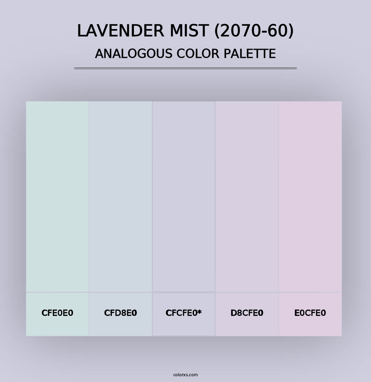 Lavender Mist (2070-60) - Analogous Color Palette