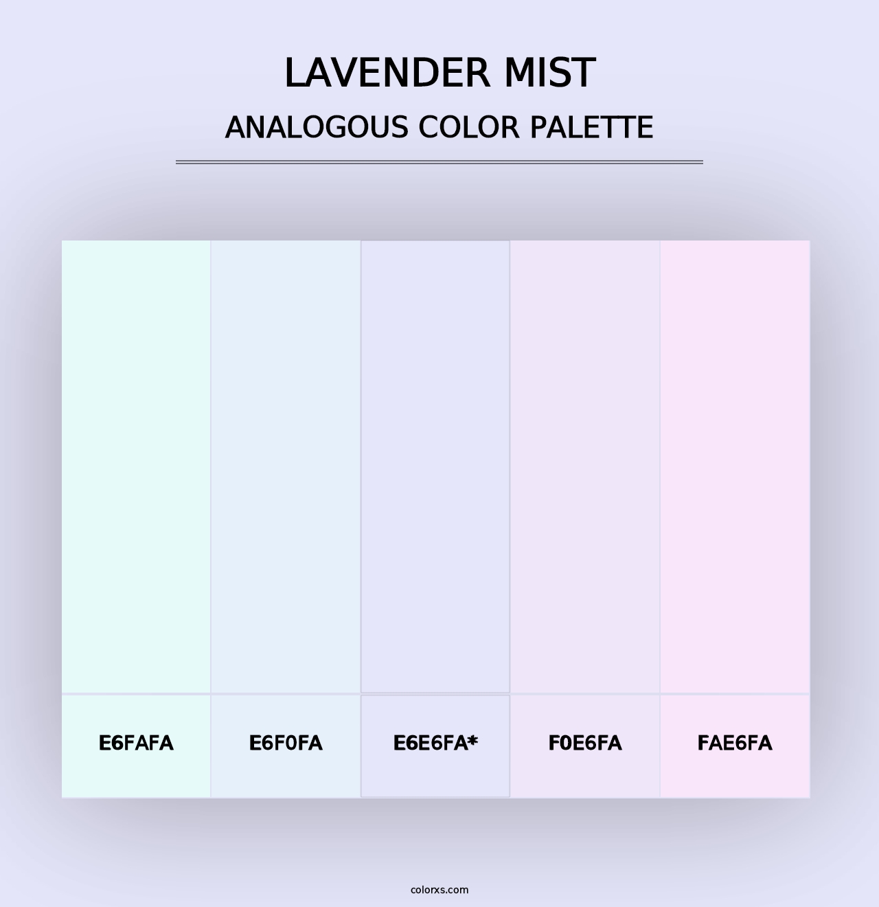 Lavender Mist - Analogous Color Palette