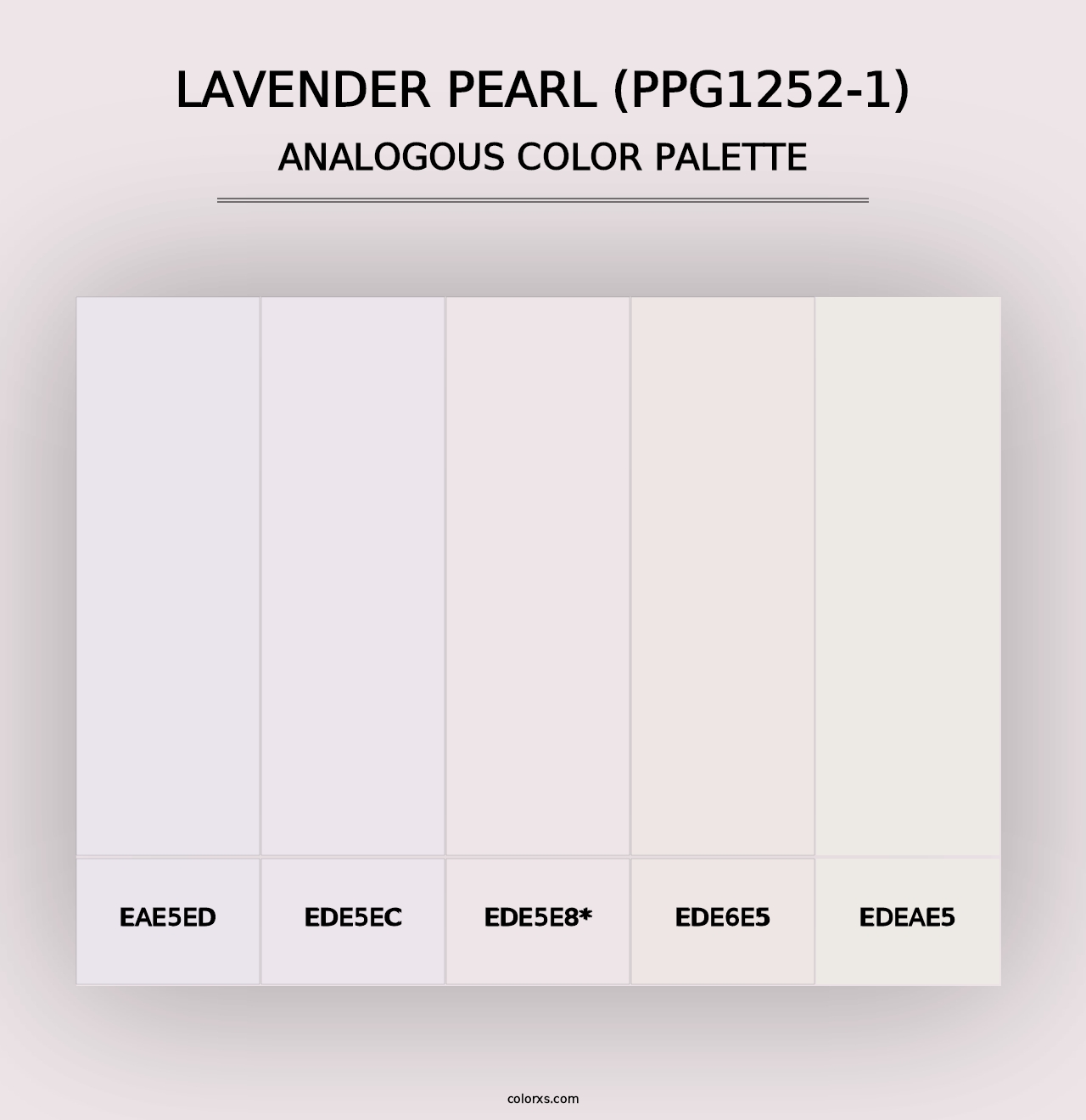 Lavender Pearl (PPG1252-1) - Analogous Color Palette