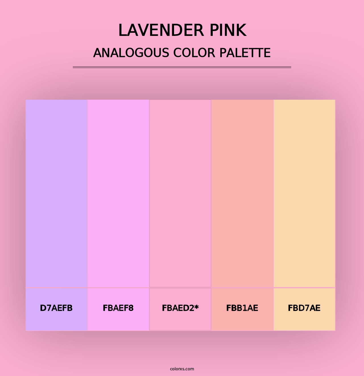 Lavender Pink - Analogous Color Palette