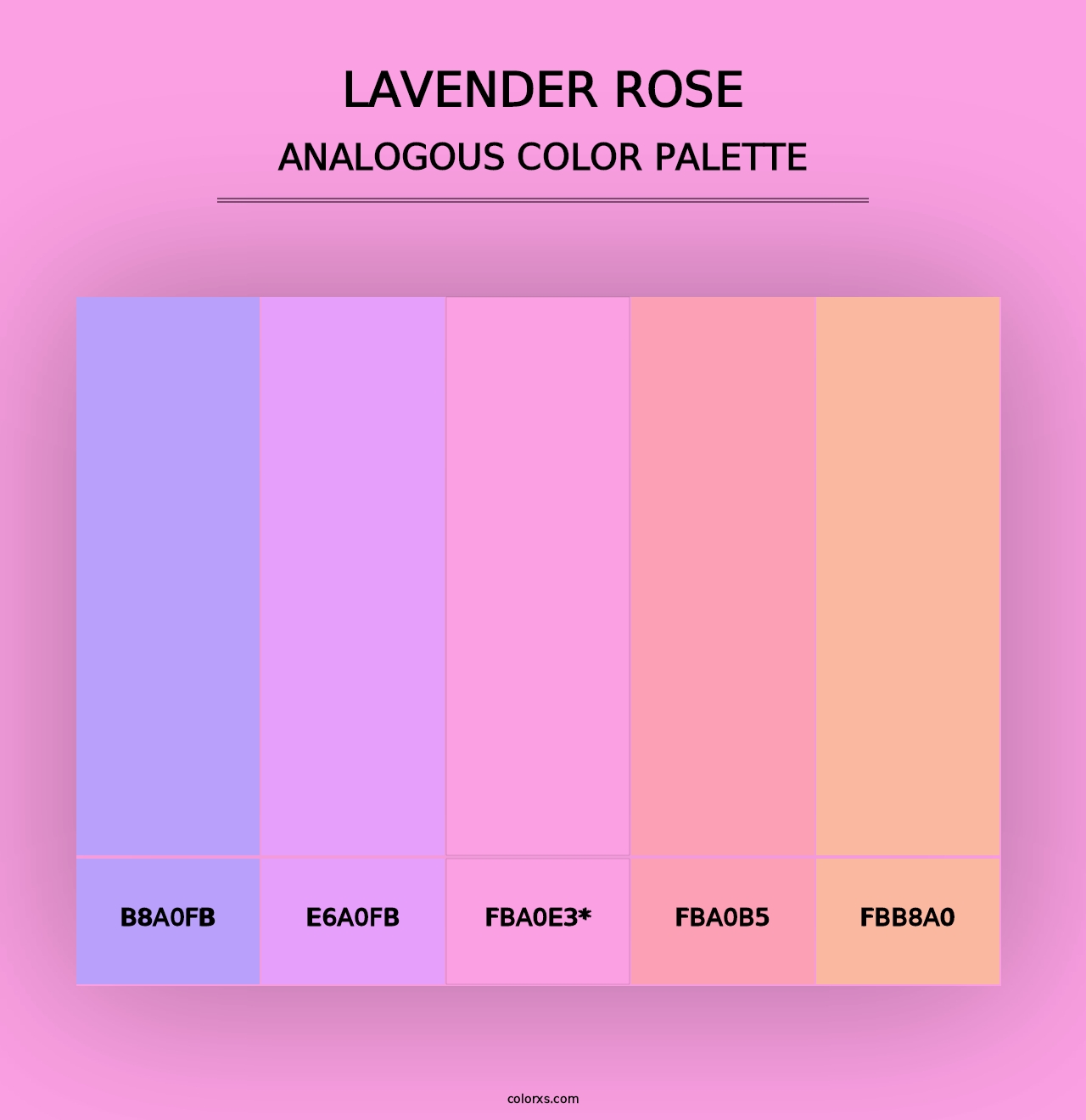 Lavender Rose - Analogous Color Palette