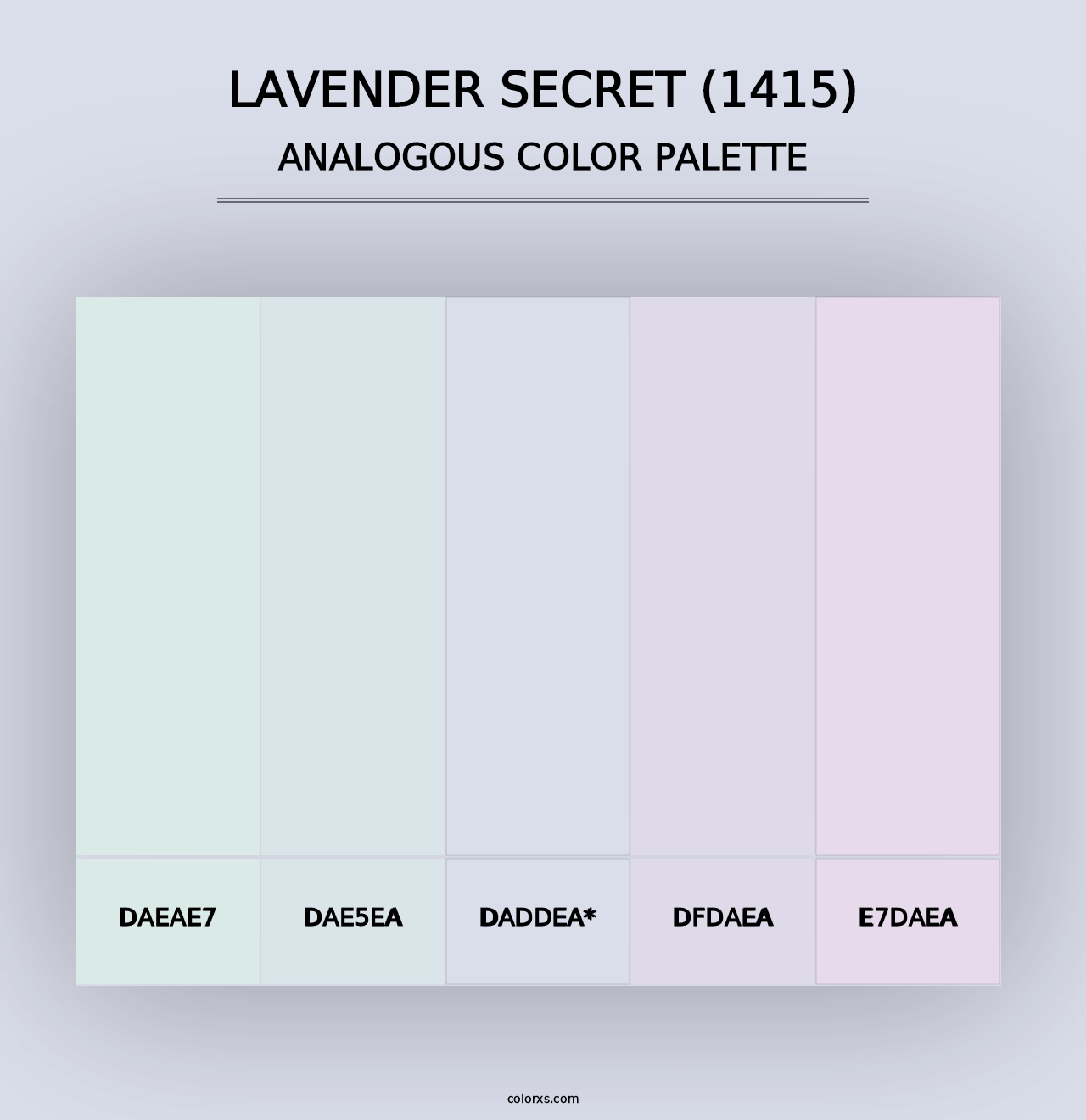 Lavender Secret (1415) - Analogous Color Palette