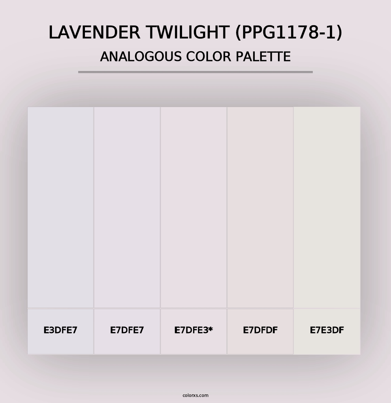 Lavender Twilight (PPG1178-1) - Analogous Color Palette