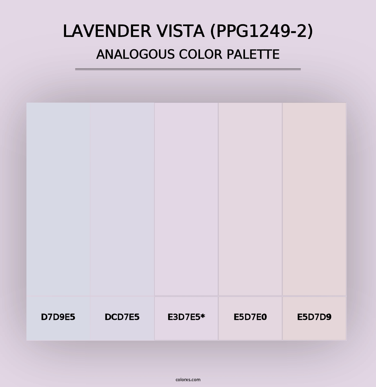 Lavender Vista (PPG1249-2) - Analogous Color Palette