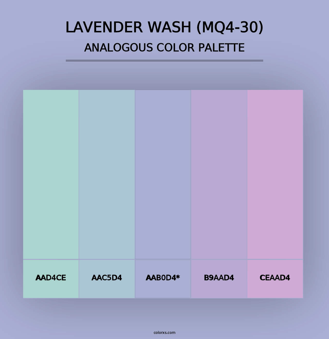 Lavender Wash (MQ4-30) - Analogous Color Palette