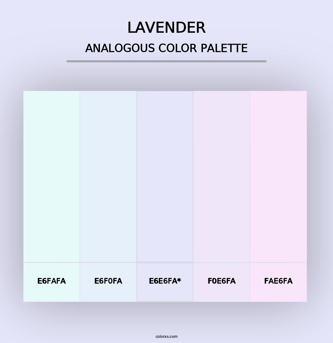 Lavender - Analogous Color Palette