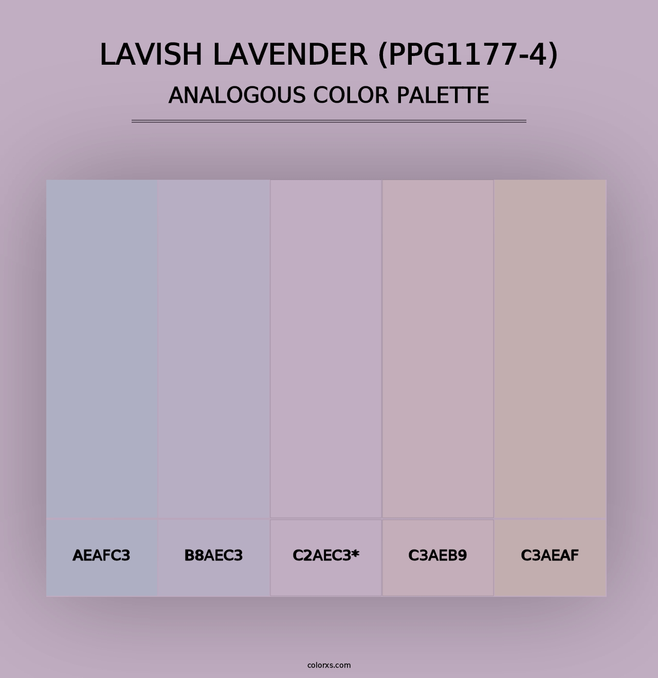 Lavish Lavender (PPG1177-4) - Analogous Color Palette