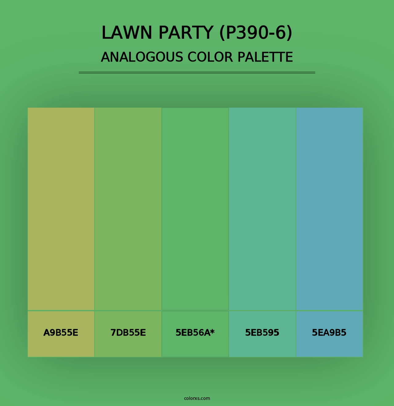 Lawn Party (P390-6) - Analogous Color Palette