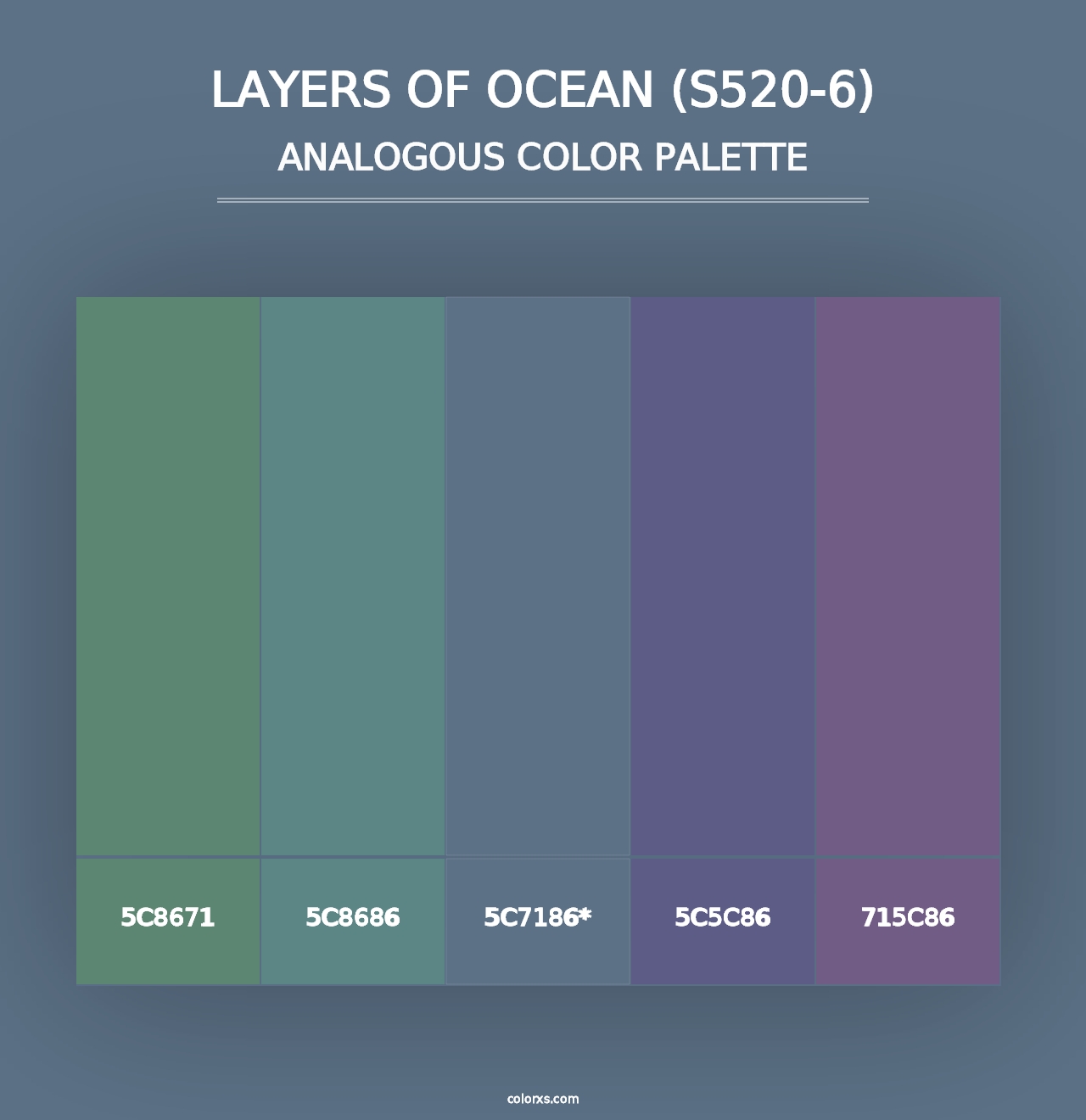 Layers Of Ocean (S520-6) - Analogous Color Palette