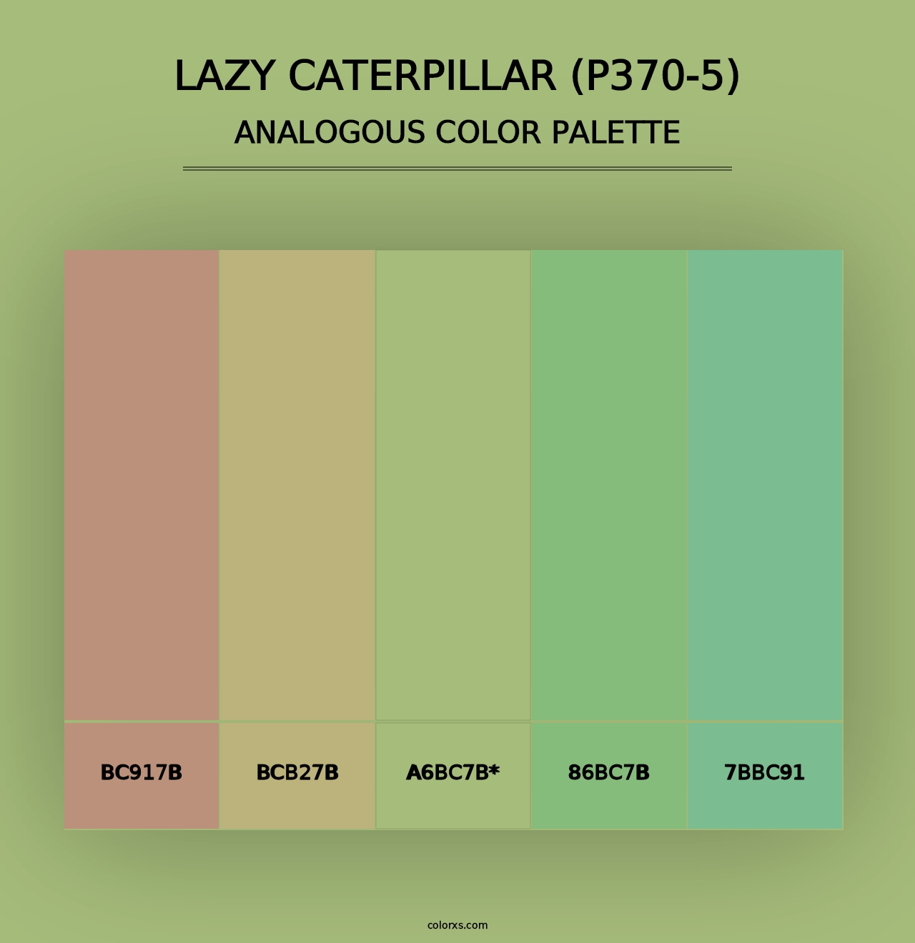 Lazy Caterpillar (P370-5) - Analogous Color Palette