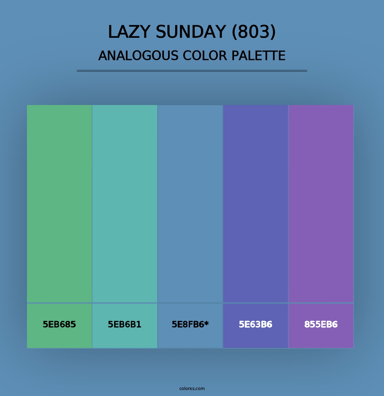 Lazy Sunday (803) - Analogous Color Palette